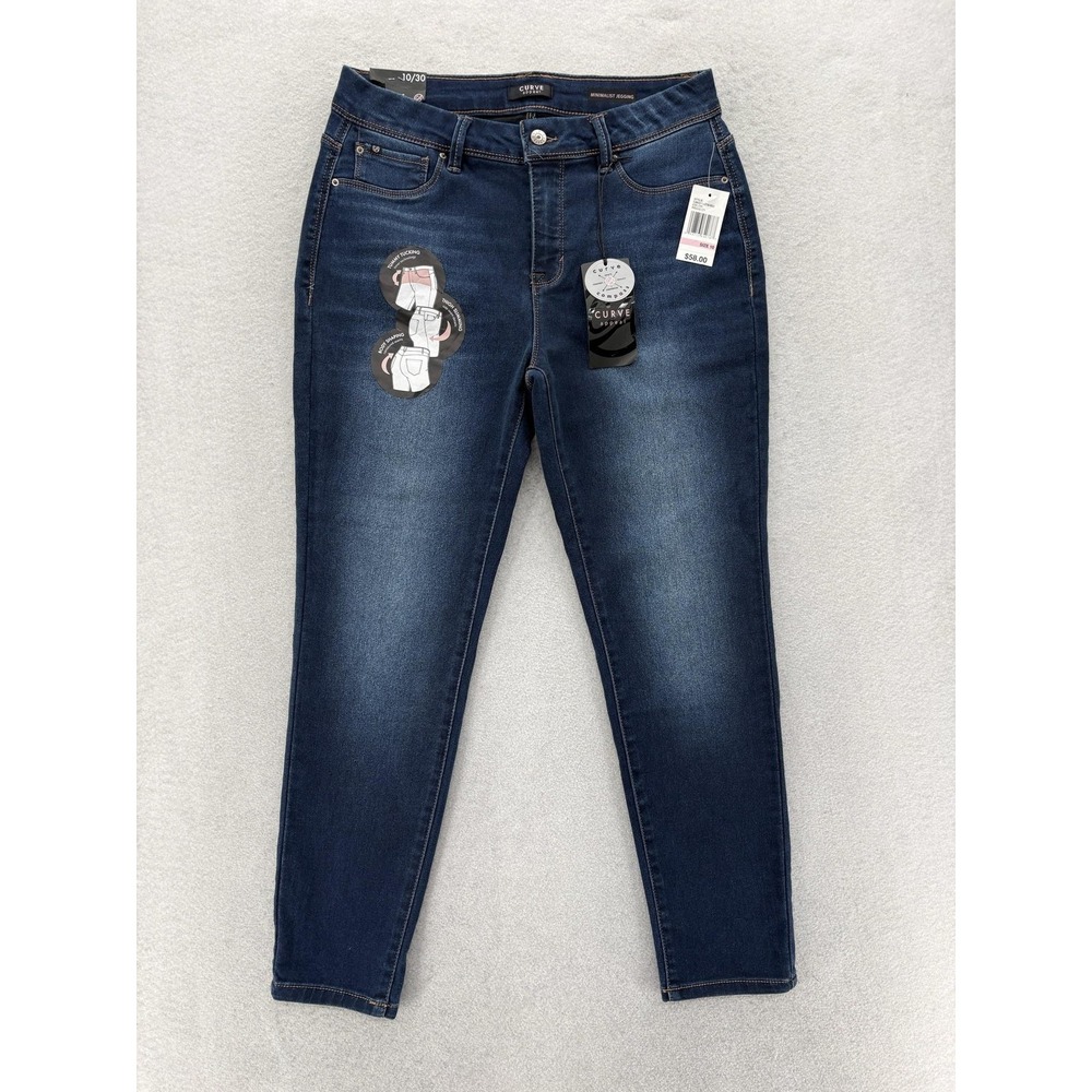 Curve Appeal Minimalist Jegging Jeans Womens 10/30 Blue Med Wash High Rise NWT